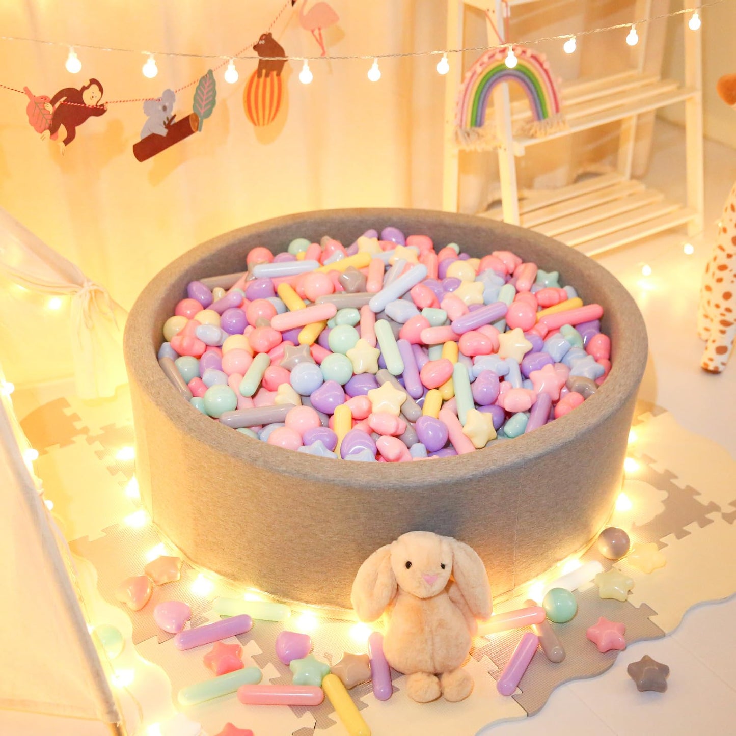 STARBOLO Macaron Ball Pit Balls – 200 Crush-Proof Toddler Ball Pit Toys