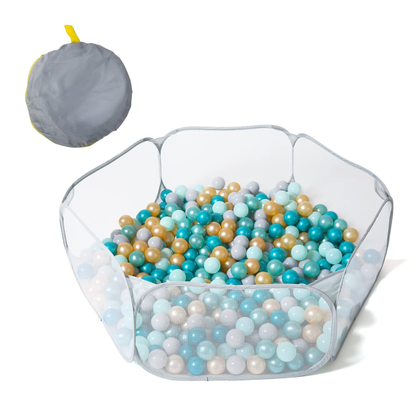 STARBOLO Gray Kids Ball Pit — Foldable Indoor/Outdoor Play Tent (Balls Not Included)