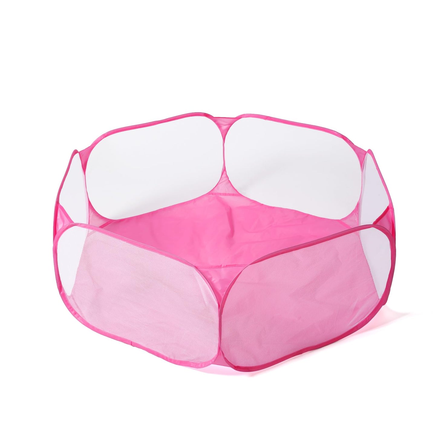 STARBOLO Cute Hexagon Kids Ball Pit — Collapsible Indoor/Outdoor Play Fence (Pink)