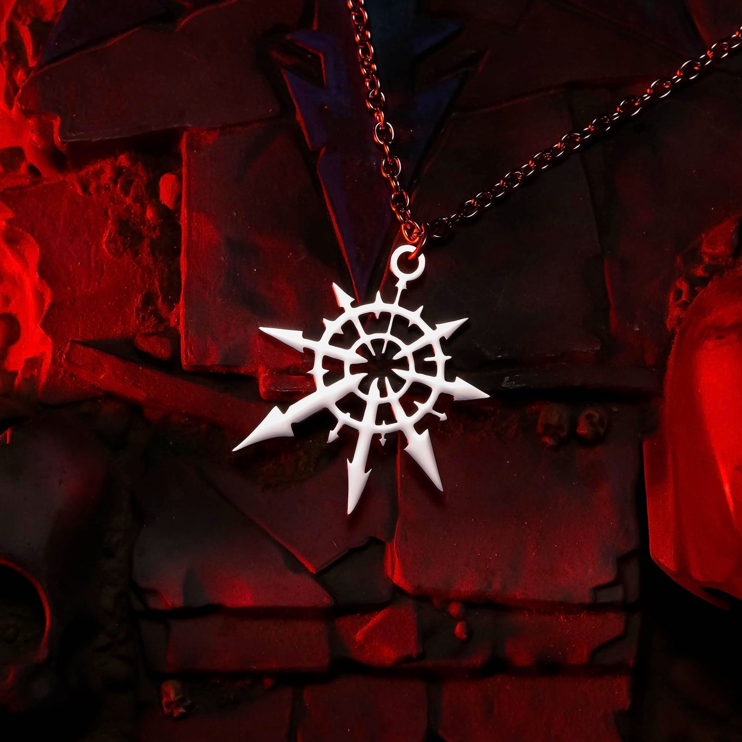 Starforged Faction Chaos Four Gods Undivided Necklace – Warhammer 40K Inspired Jewelry