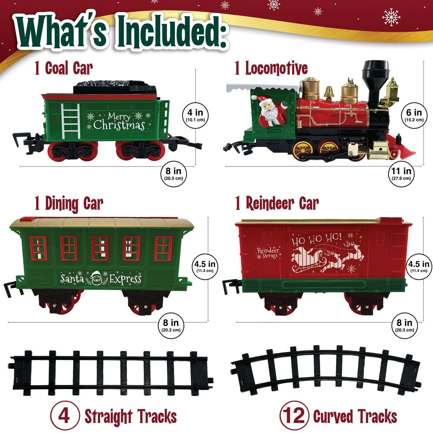 Stargo Christmas Train Set with Lights, Music & Steam – 3+ Gift