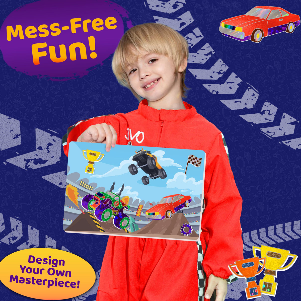 Stargo 2 Pack Foil Art Kit for Kids – Stickers & Foil Sheets, Ages 4-8