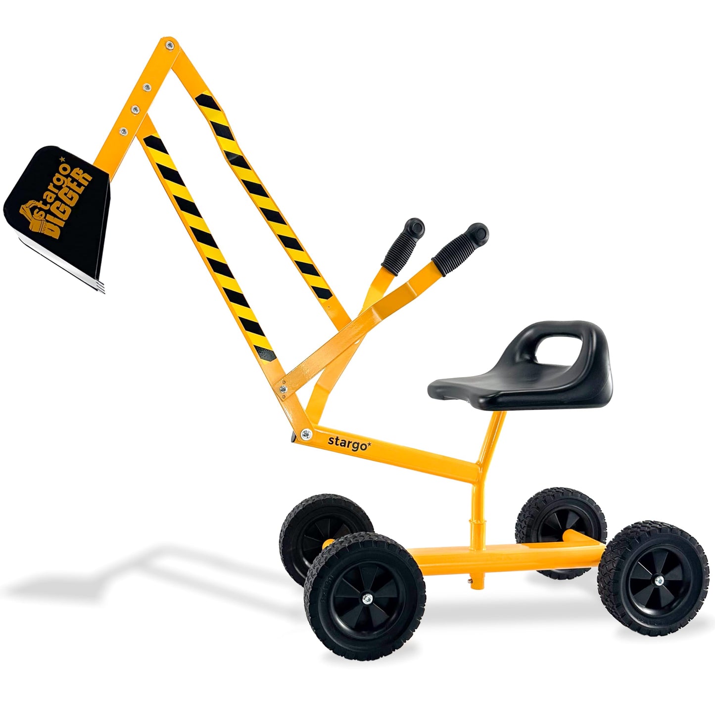 Stargo Kids Excavator Toy Sand Digger on Wheels — Safe Sandbox Ride-On for Boys