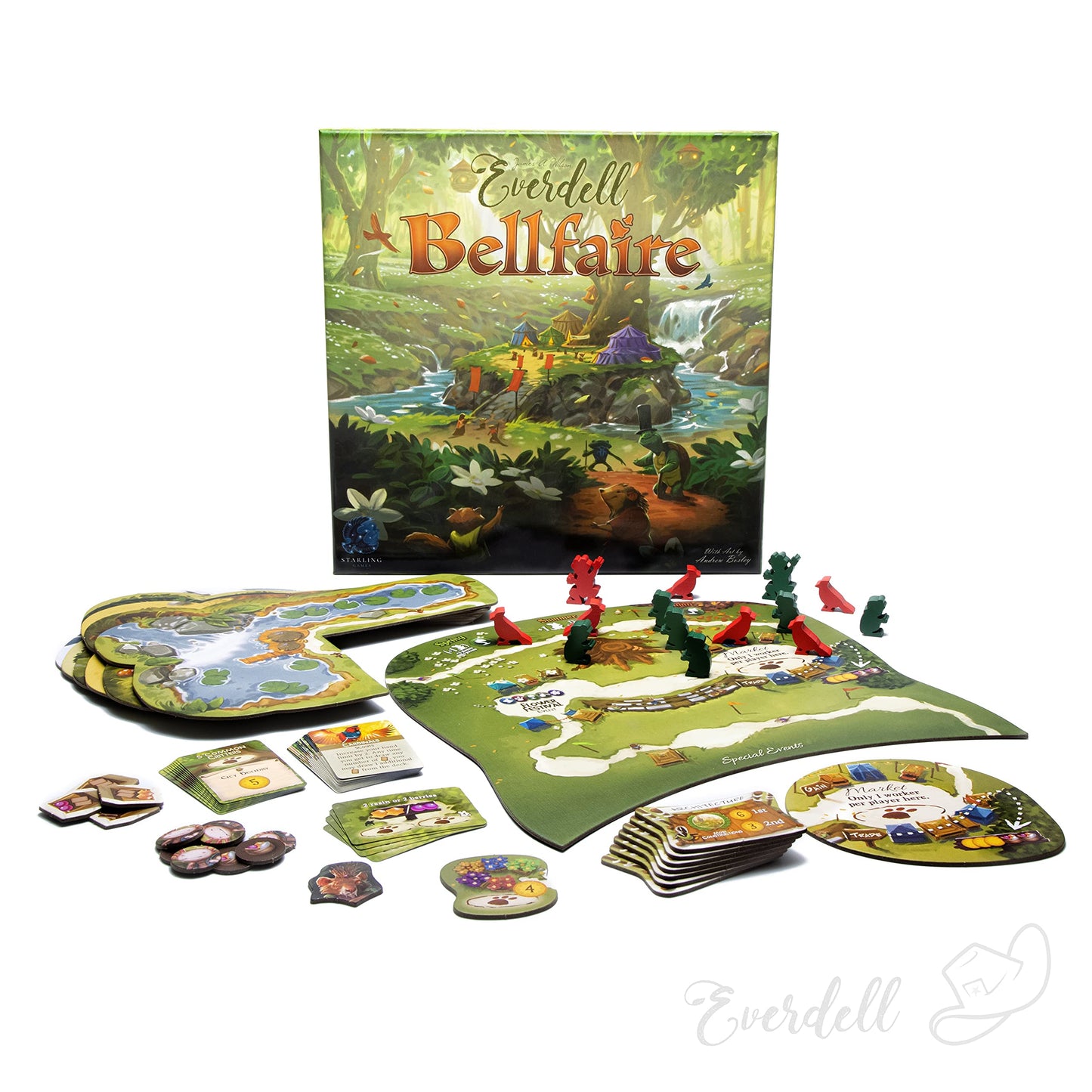 Everdell Bellfaire Expansion – 5–6 Player Add-On with Market Board & Player Powers | Starling Games