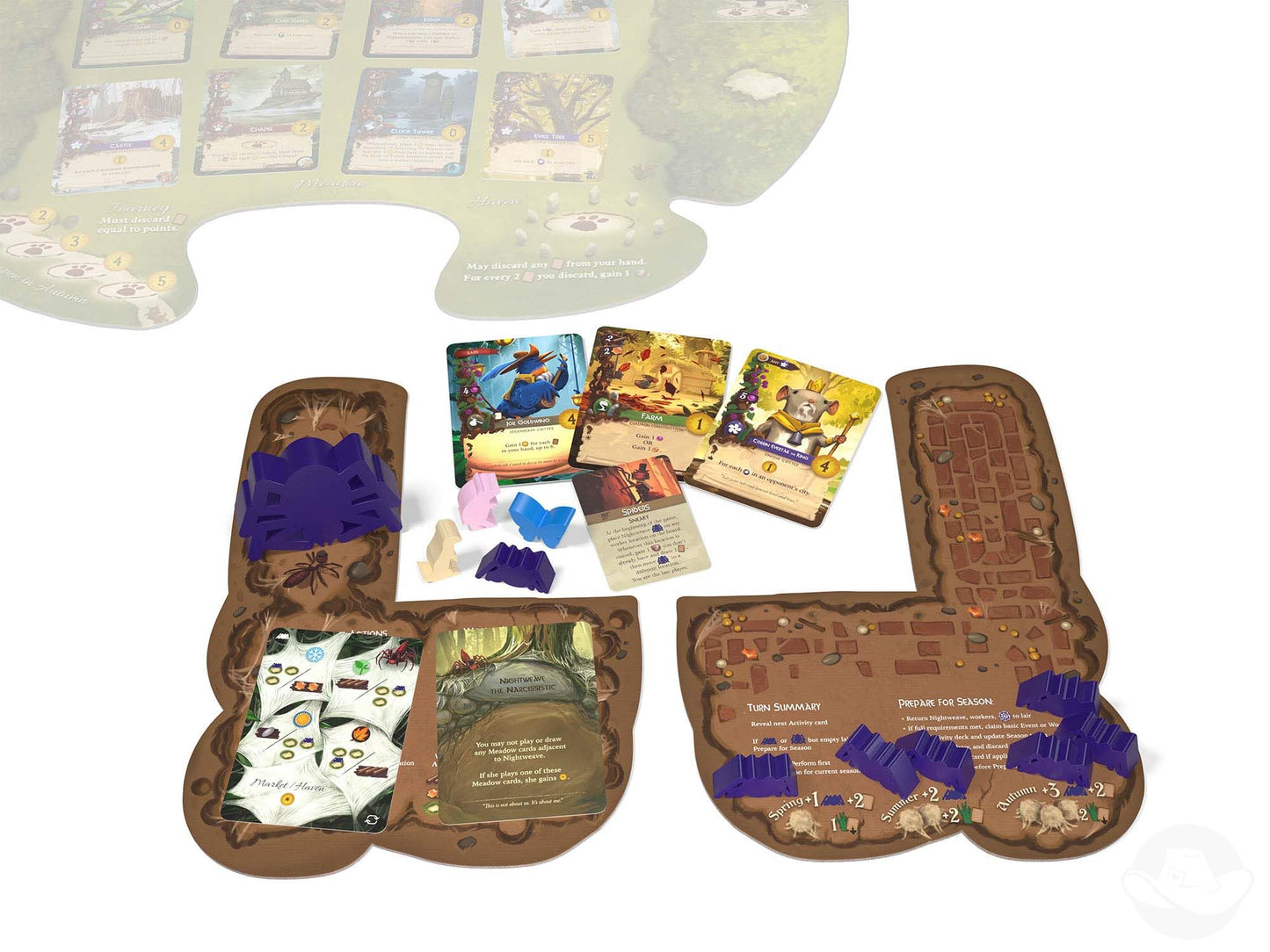 Everdell Mistwood Expansion | Solo & 2-Player Modes, AI Nightweave, New Critter Meeples | Starling Games