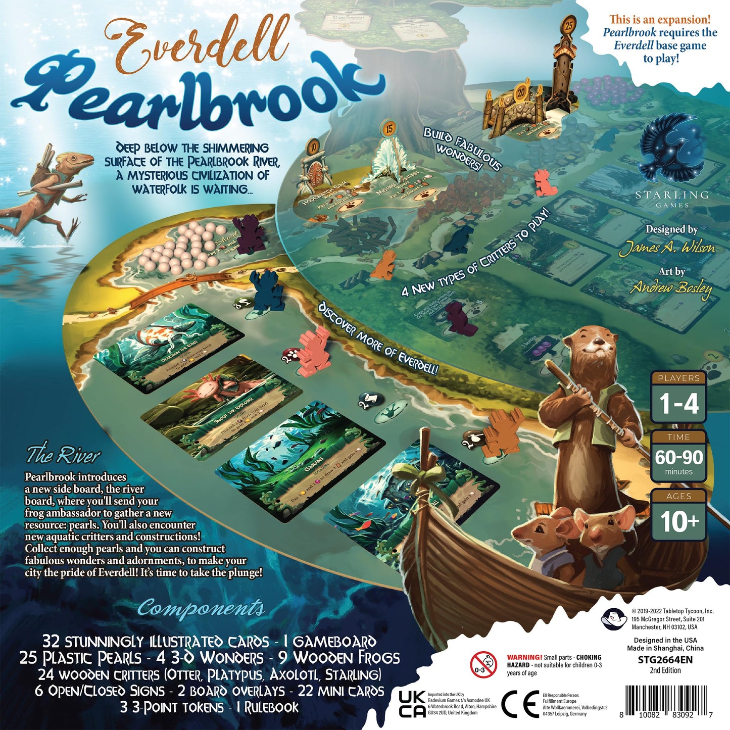 Starling Games Everdell Pearlbrook 2nd Edition Expansion – Solo & Multiplayer (1–4 players, 60–90 min, Ages 10+)
