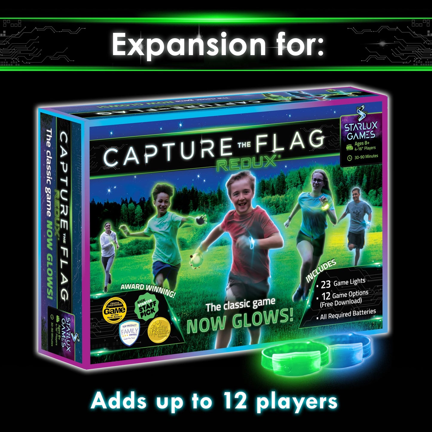 Capture The Flag Redux Glow Bracelet Expansion – 12 LED Bracelets by Starlux