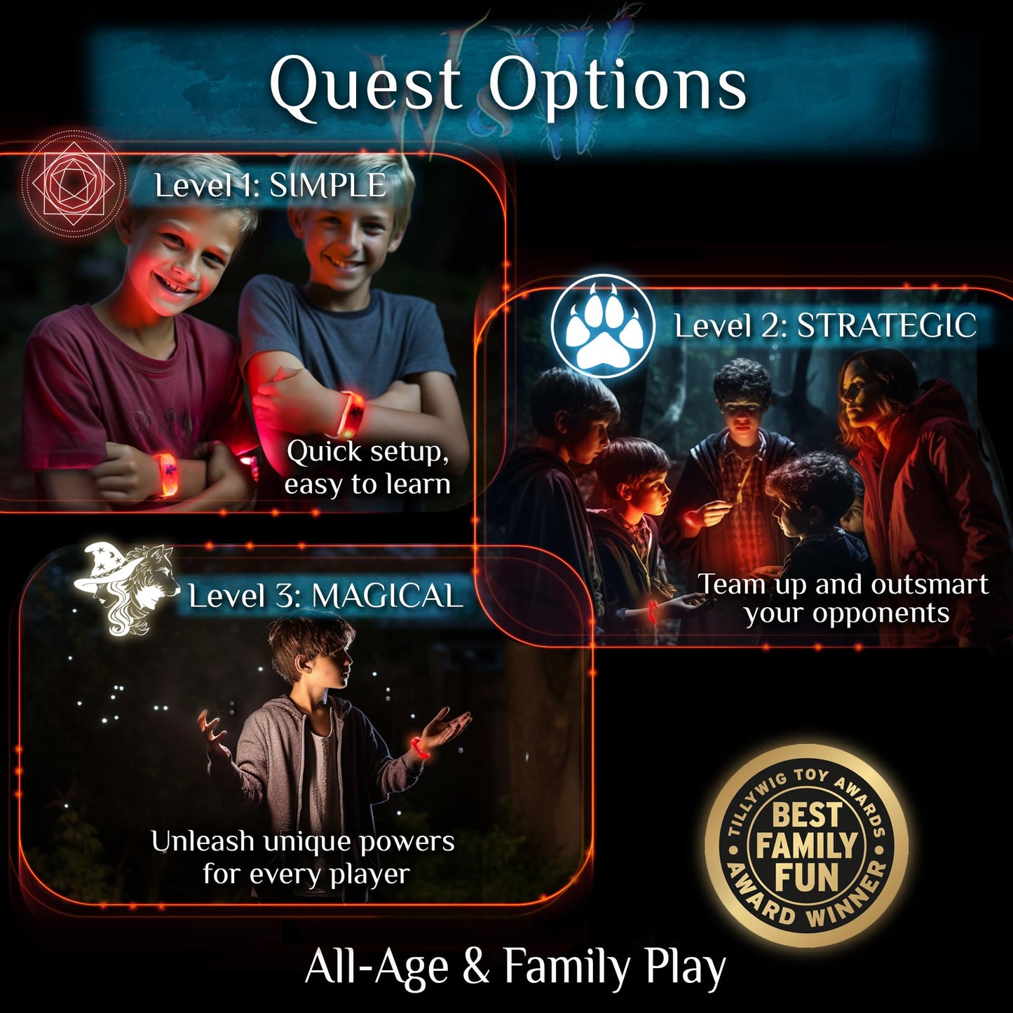 Starlux Wizards & Werewolves – Glow-in-the-Dark Outdoor Game for 4–10 Players