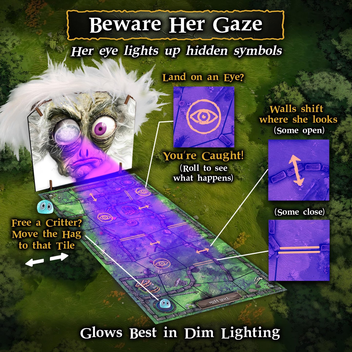 Enchanted Maze by Starlux Games — Glow-in-the-Dark Family Board Game (Ages 5+, 1–6 Players)