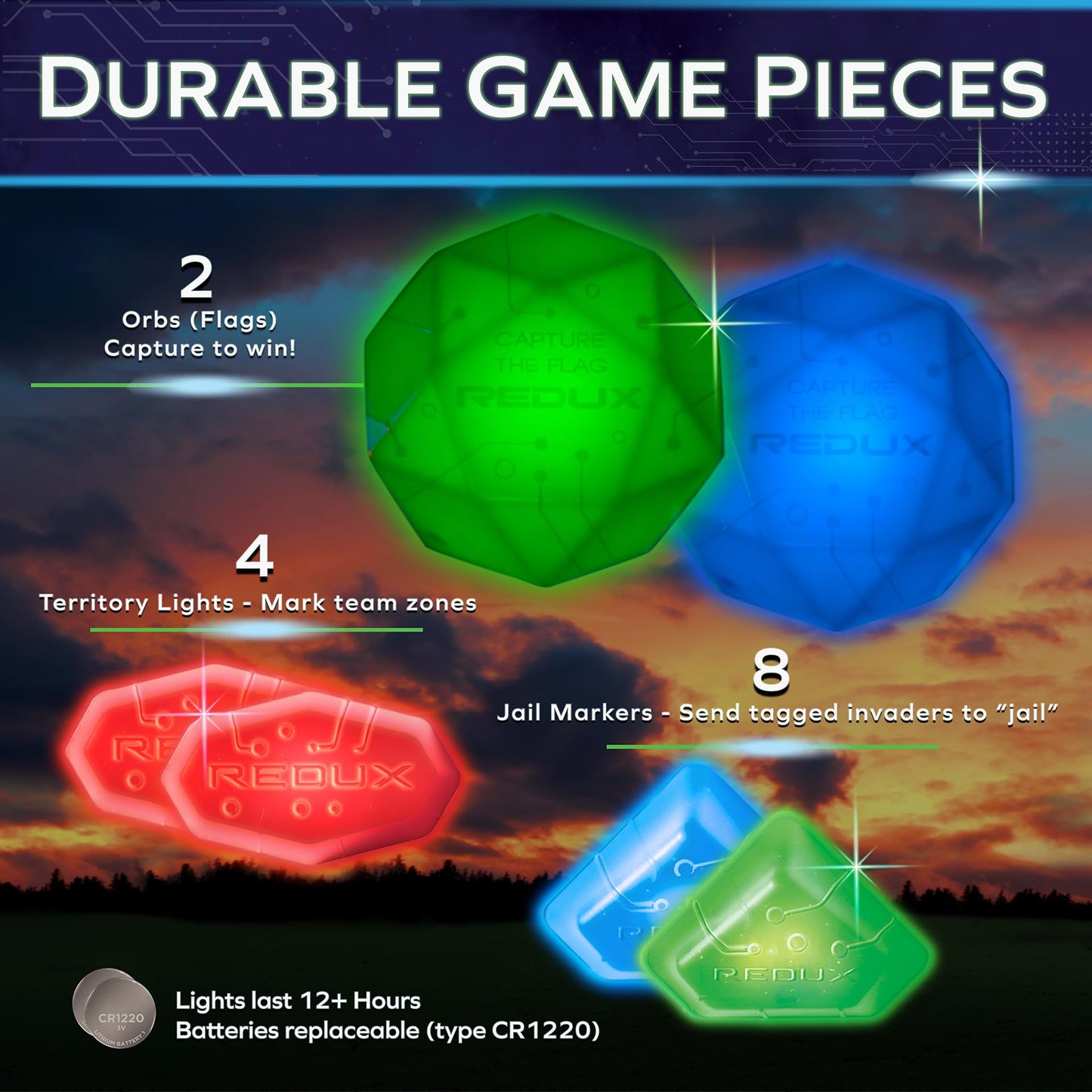 Starlux Games Glow in the Dark Capture The Flag Starter Set (Ages 8+)