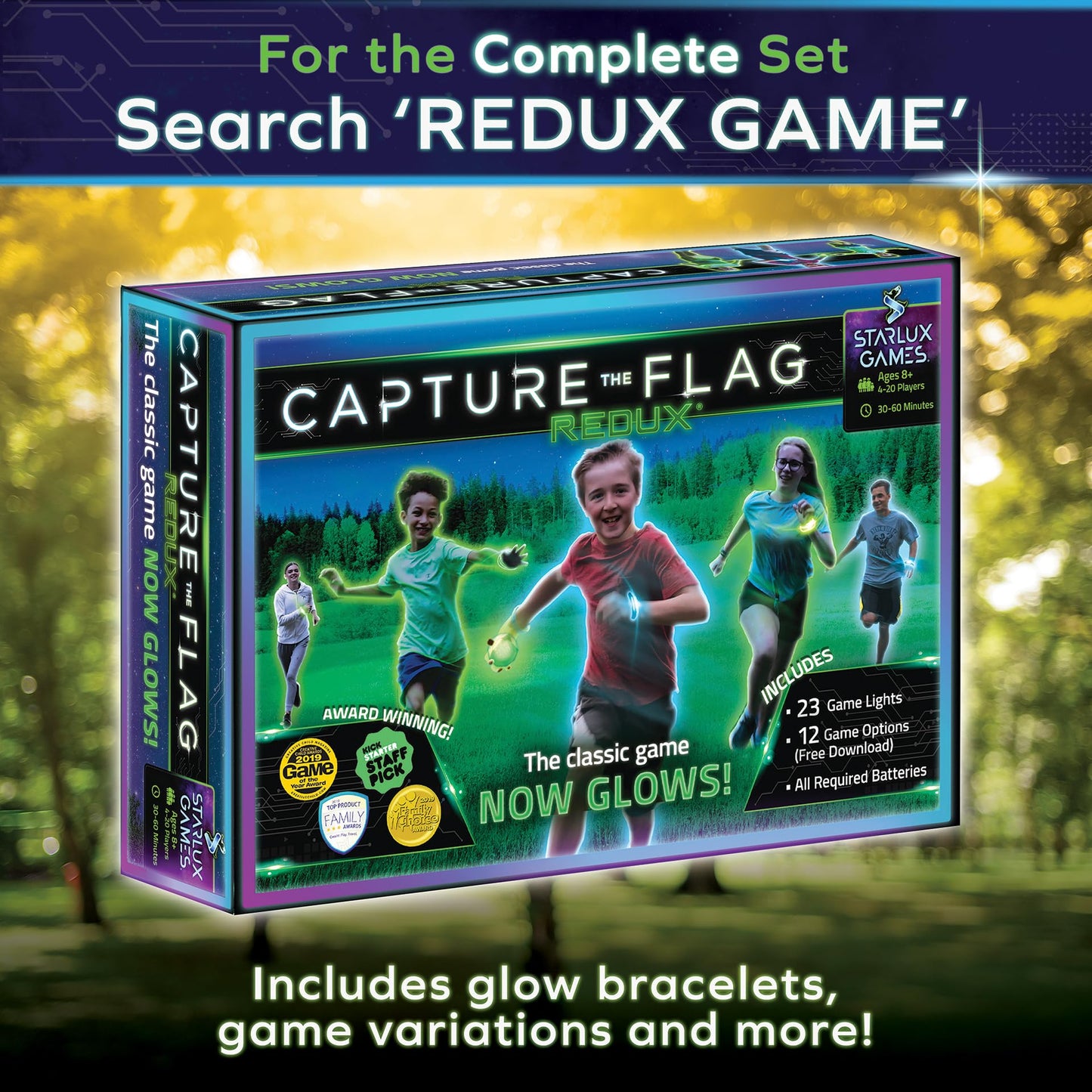 Starlux Games Glow in the Dark Capture The Flag Starter Set (Ages 8+)