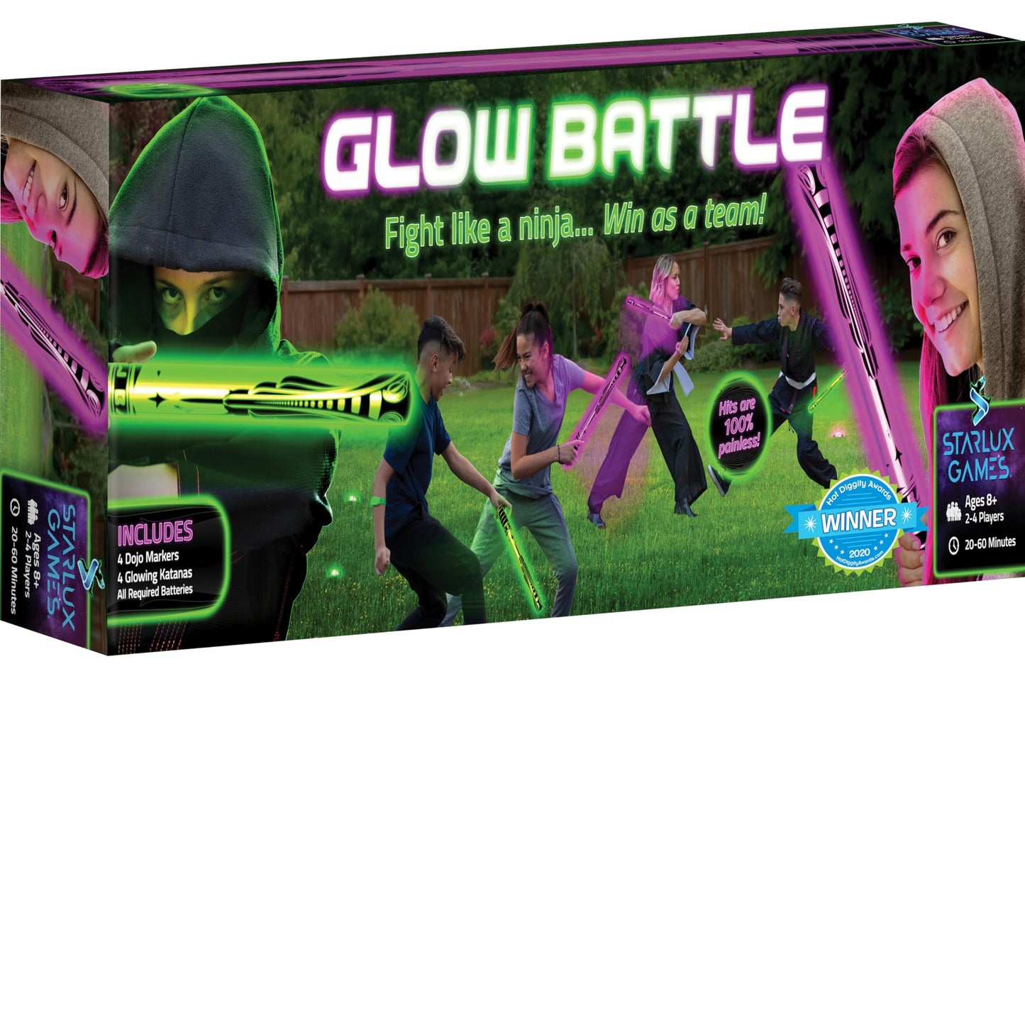 Starlux Glow Battle Ninja Toys – Glow Swords for Kids 8-12+ 2-4 Players