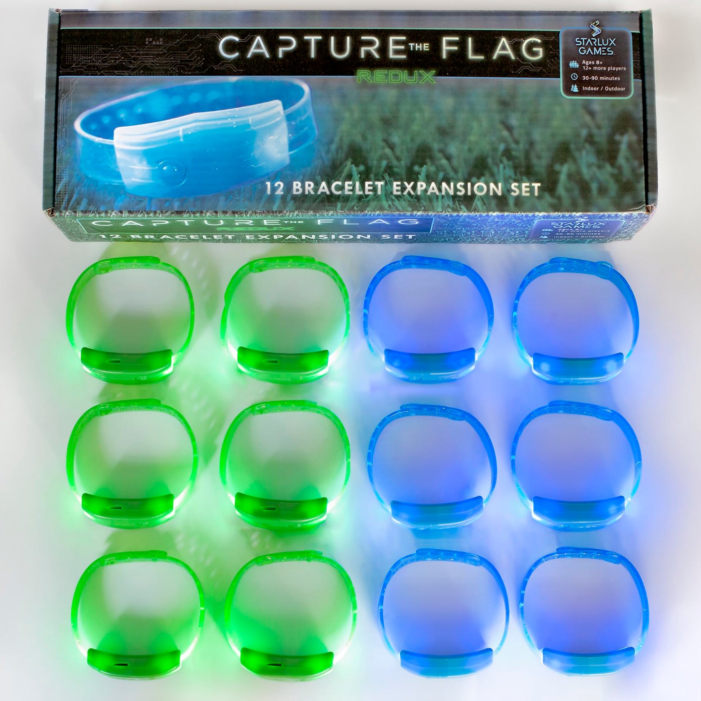 Capture The Flag Redux Glow Bracelet Expansion – 12 LED Bracelets by Starlux