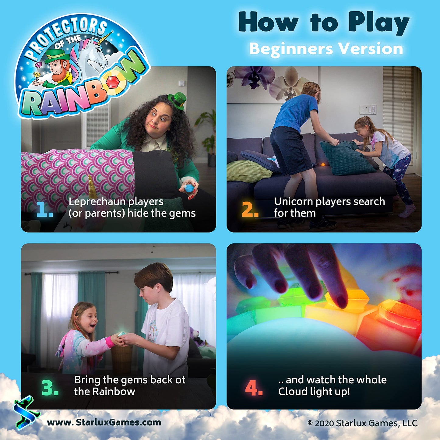 Starlux Games Protectors of the Rainbow — Glow Treasure Hunt for Ages 4–10