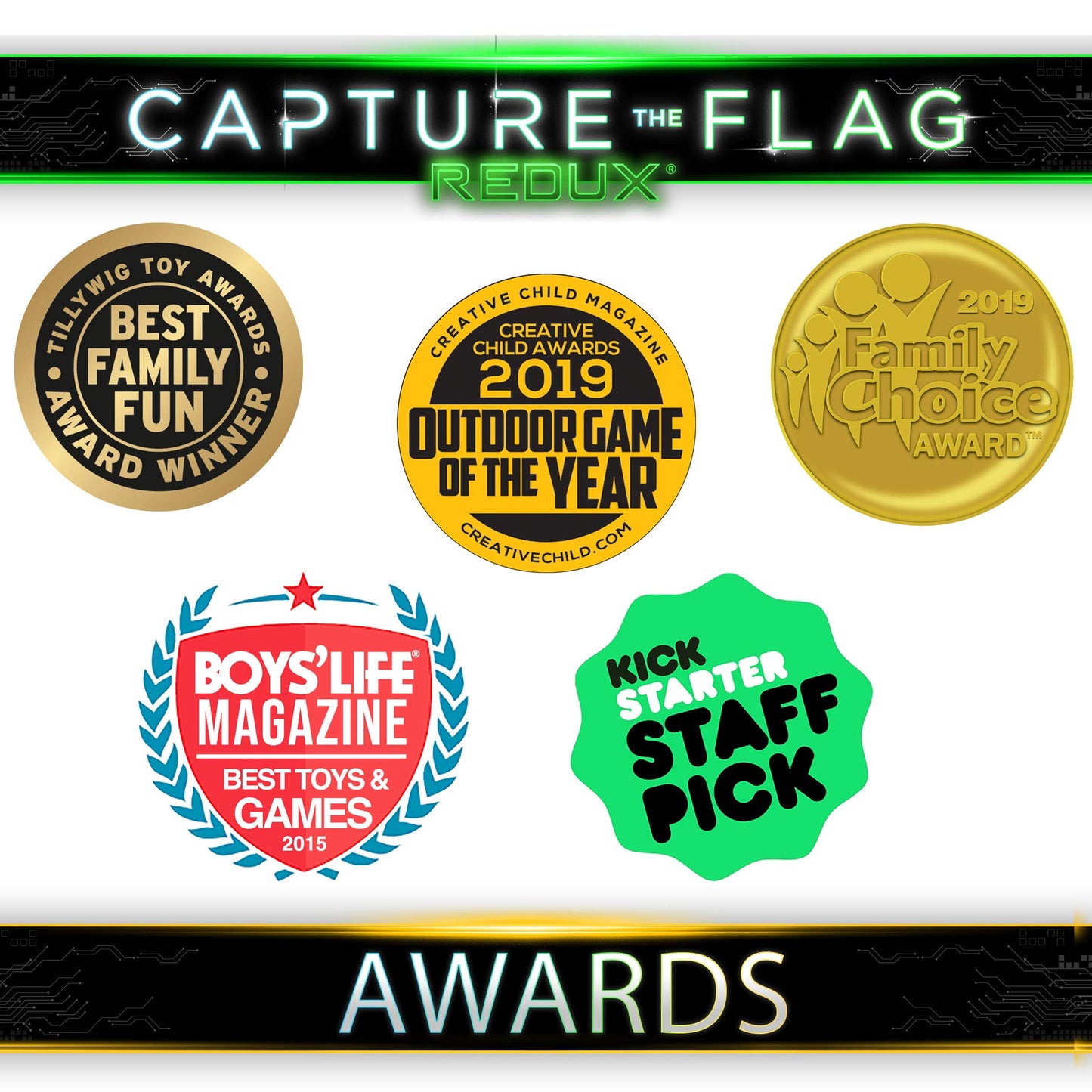 Redux Glow-in-the-Dark Capture The Flag – Original Outdoor Game by Starlux (Ages 8+)