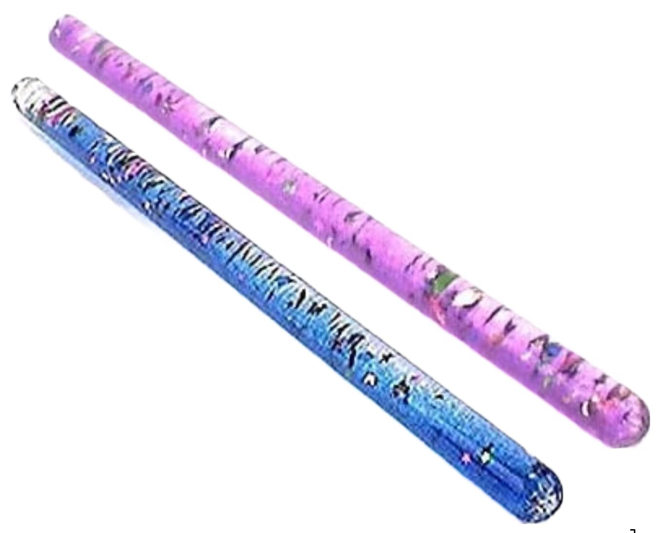 Star Magic Glitter Wand — Two 11in Wonder Wands (Blue & Purple) for Kids | Sensory & Kaleidoscope Toy