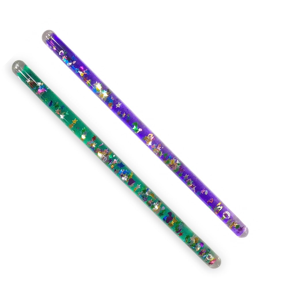 Star Magic Glitter Wand Twin 11-inch Costume Accessory in Purple & Green | Kids' Pretend Play