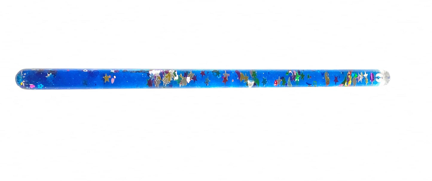 Star Magic Glitter Wand — Two 11in Wonder Wands (Blue & Purple) for Kids | Sensory & Kaleidoscope Toy