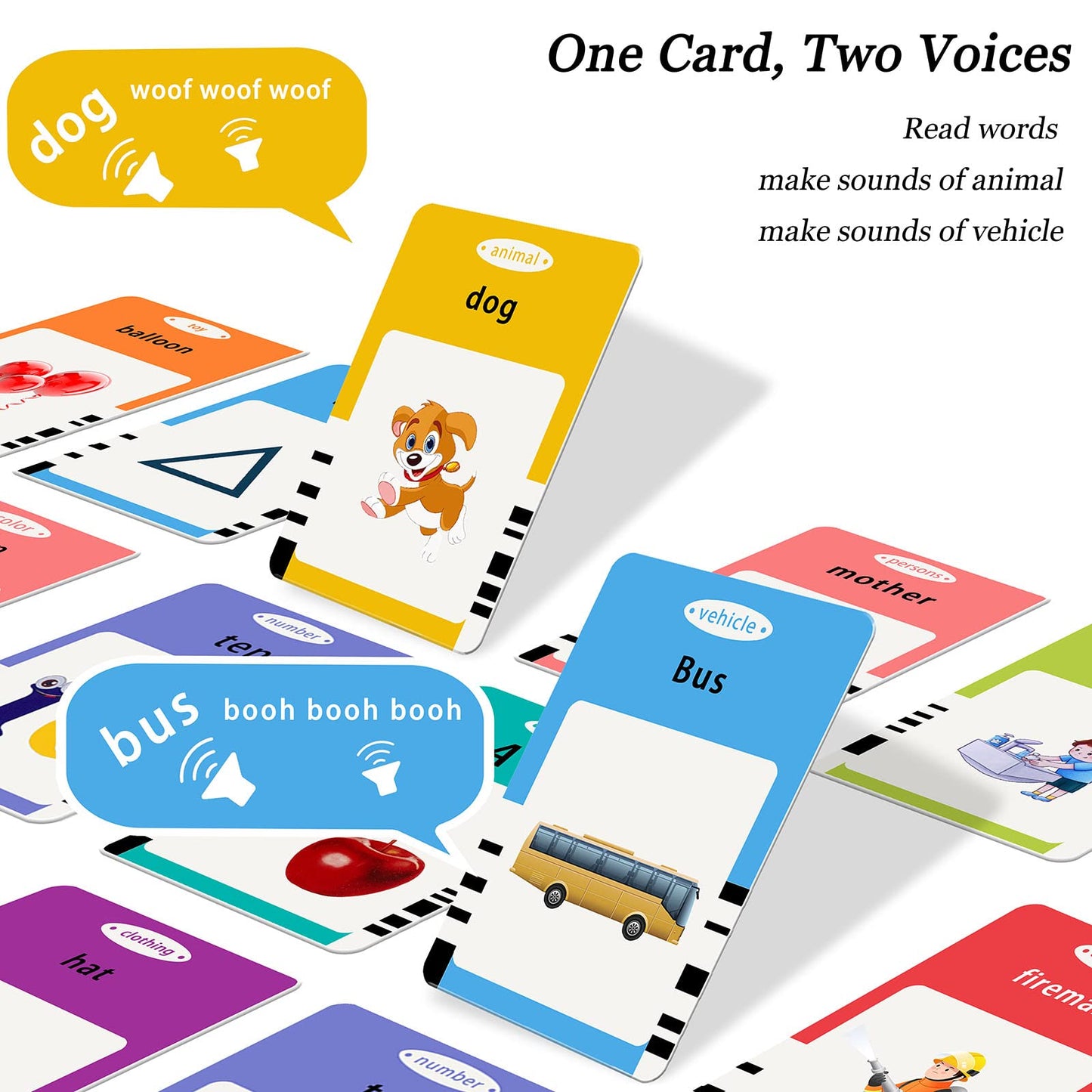 Startcan Talking Cards for Toddlers – 255 Cards, 31 Topics, 3 Songs, Gift Box (Blue)