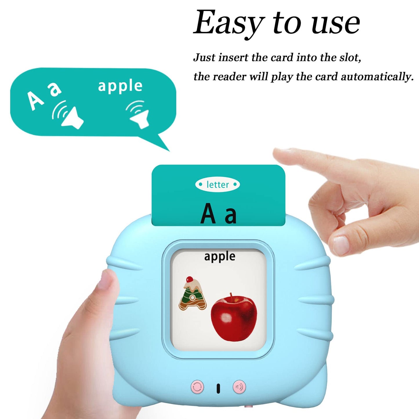Startcan Talking Cards for Toddlers – 255 Cards, 31 Topics, 3 Songs, Gift Box (Blue)
