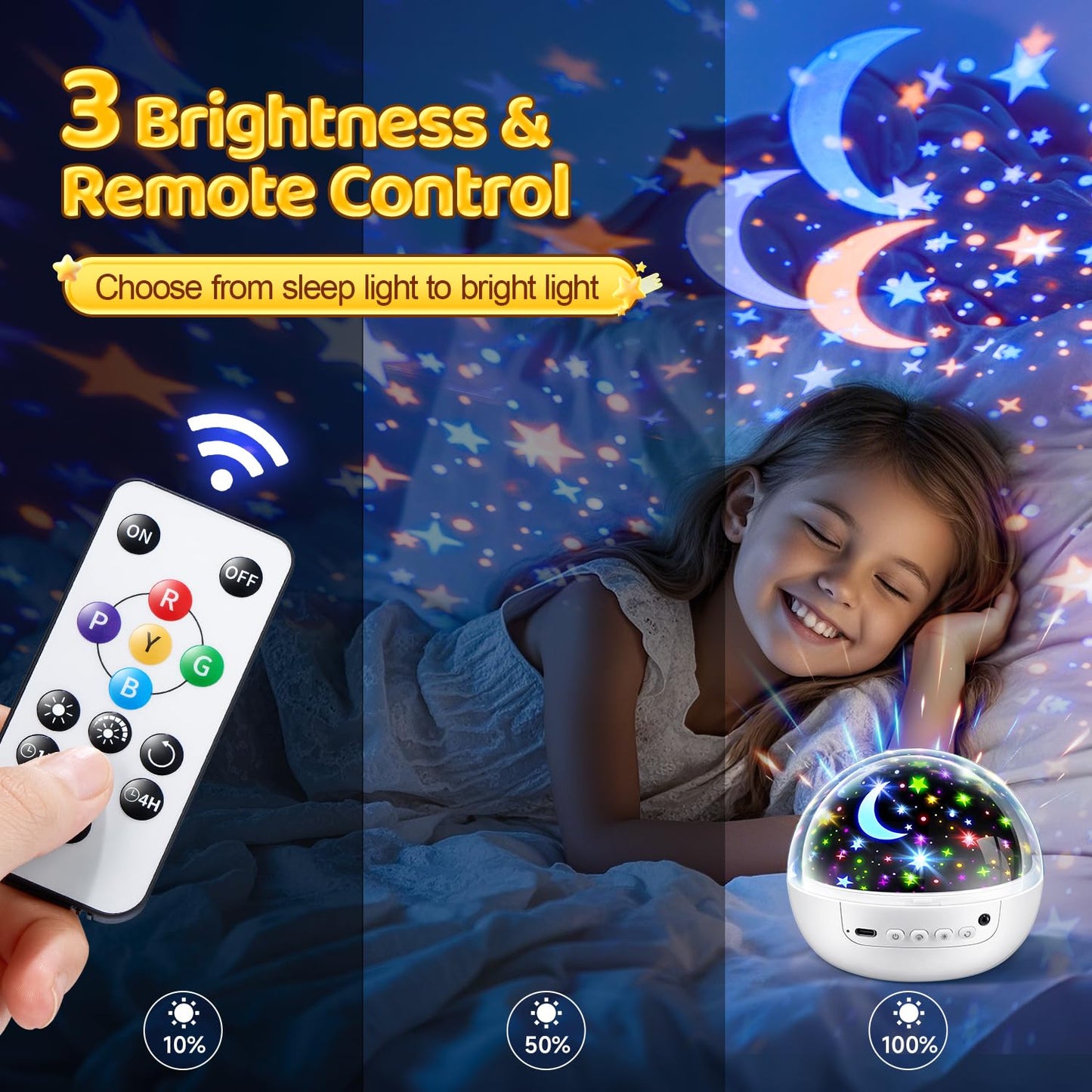 Staryou Dinosaur Projector Toy for Kids 2-7 — 3 Films, 93 Light Effects, Remote