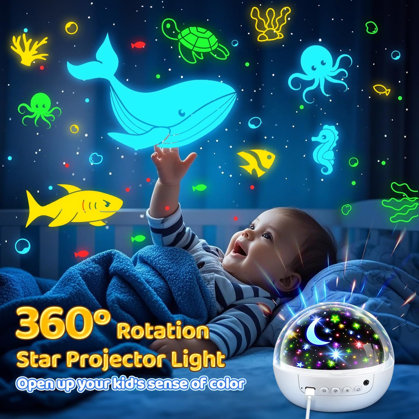 Staryou Dinosaur Projector Toy for Kids 2-7 — 3 Films, 93 Light Effects, Remote