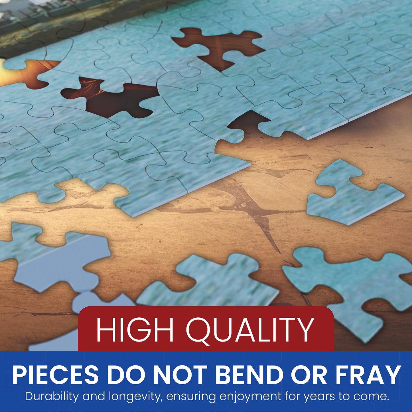 Steadfast Selections Christian Puzzles for Adults - 500-Piece 4-in-1 Bible Verse Jigsaw Set