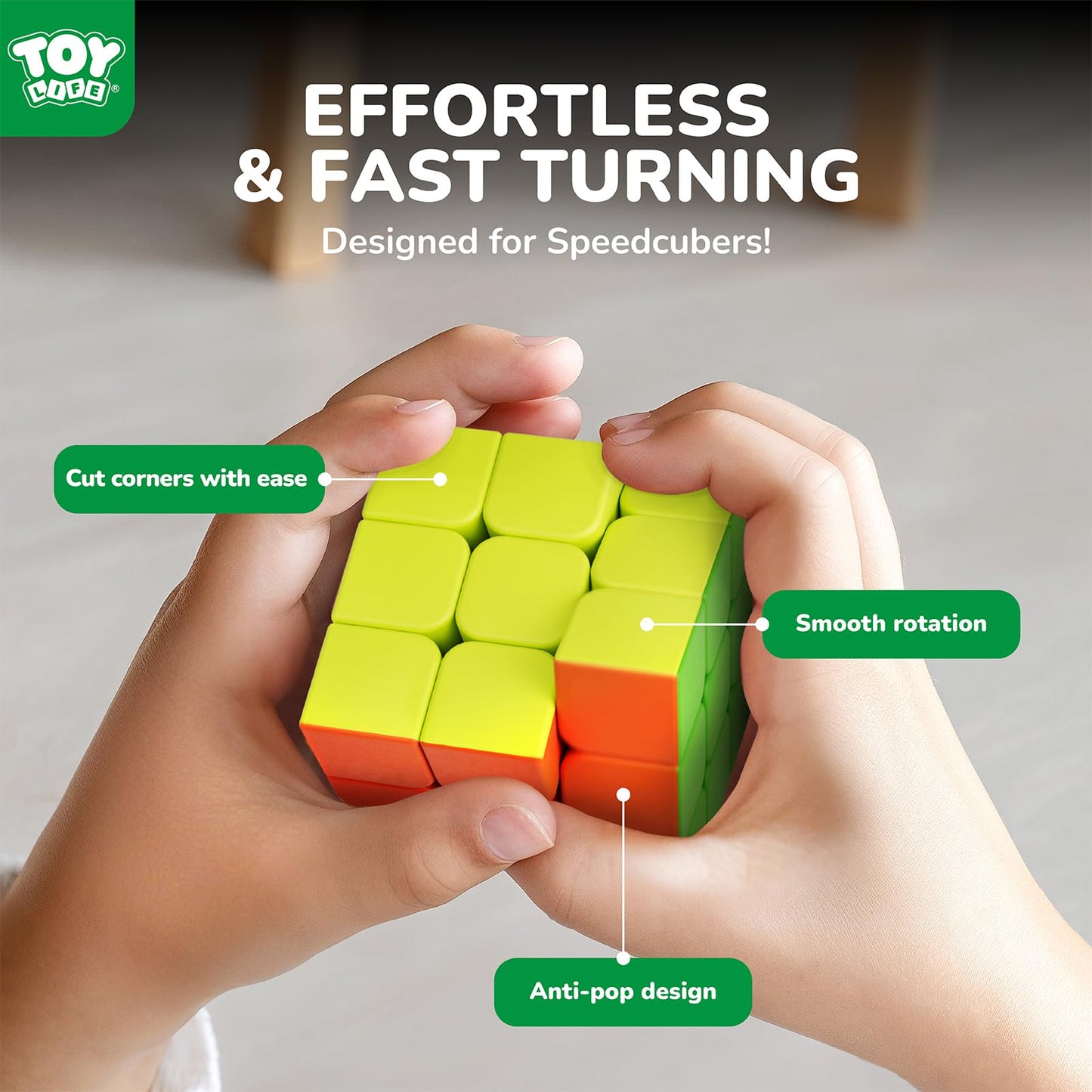 STEAM Life Speed Cube Set 10 Pack – 3x3, 2x2, 4x4, Pyraminx, Megaminx, Skew Cubes