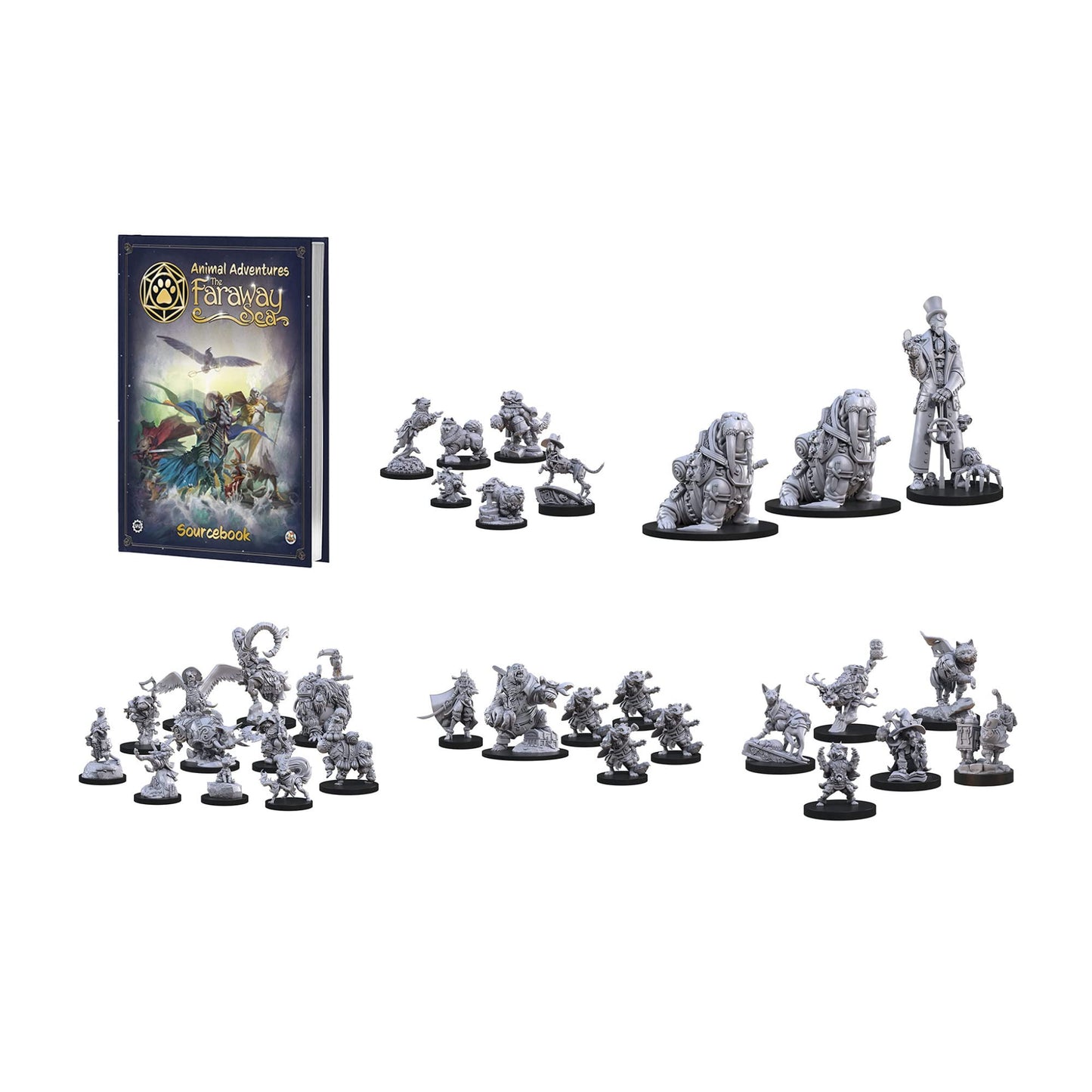 Steamforged Games Animal Adventures Faraway Sea Sourcebook & Battle Maps Bundle (6 Items)