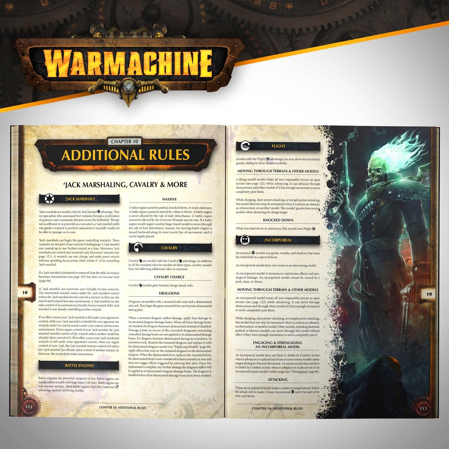Steamforged Games Warmachine Core Book — Rules, Lore & Quickstart for Immoren