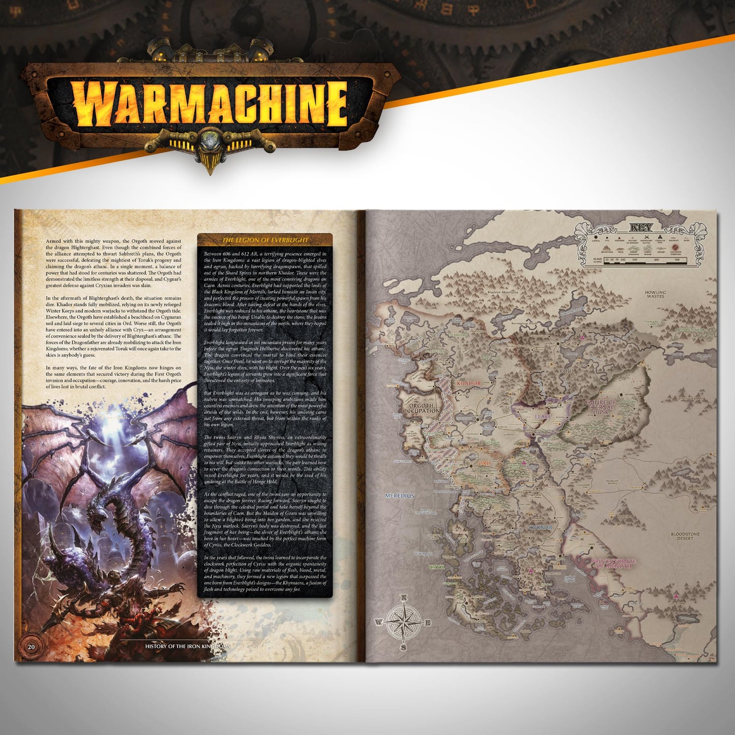 Steamforged Games Warmachine Core Book — Rules, Lore & Quickstart for Immoren