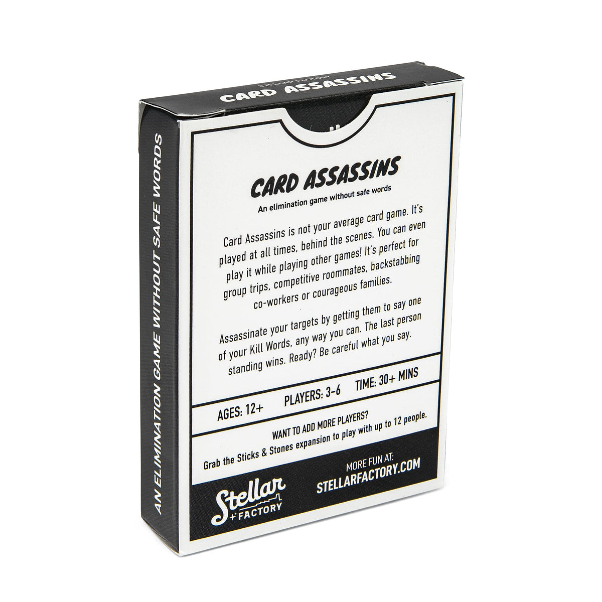 Stellar Factory Card Assassins — Quick Party Word Game for 3–6 Players