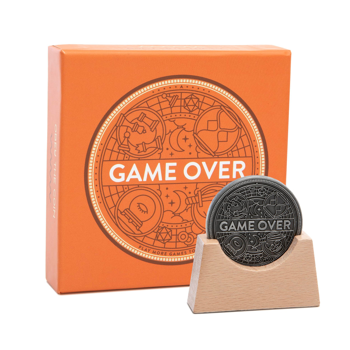 Stellar Factory Game Over Coin – 1.5 Inch Metal Coin with Stand