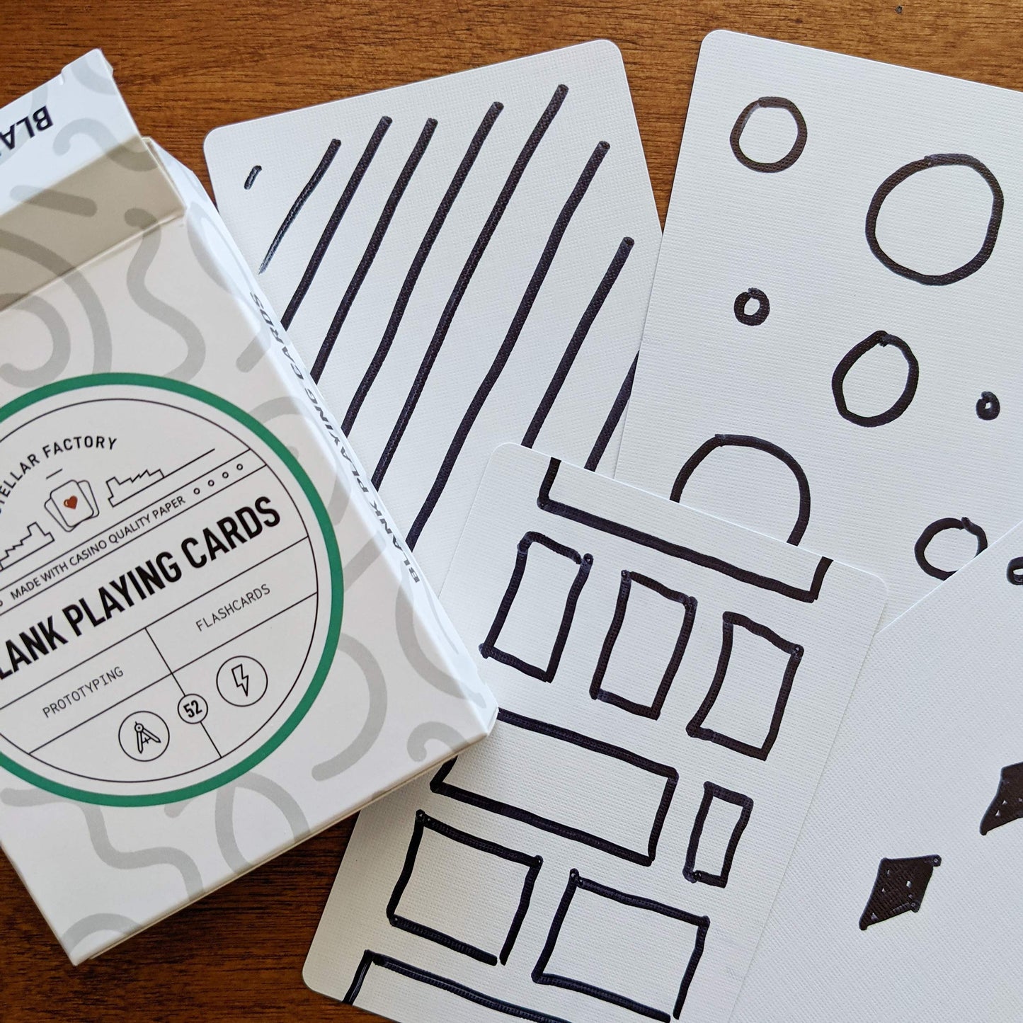 Stellar Factory Premium Blank Playing Cards (52 PCS) – Prototyping, Game Design, and Flashcards (1 Count)