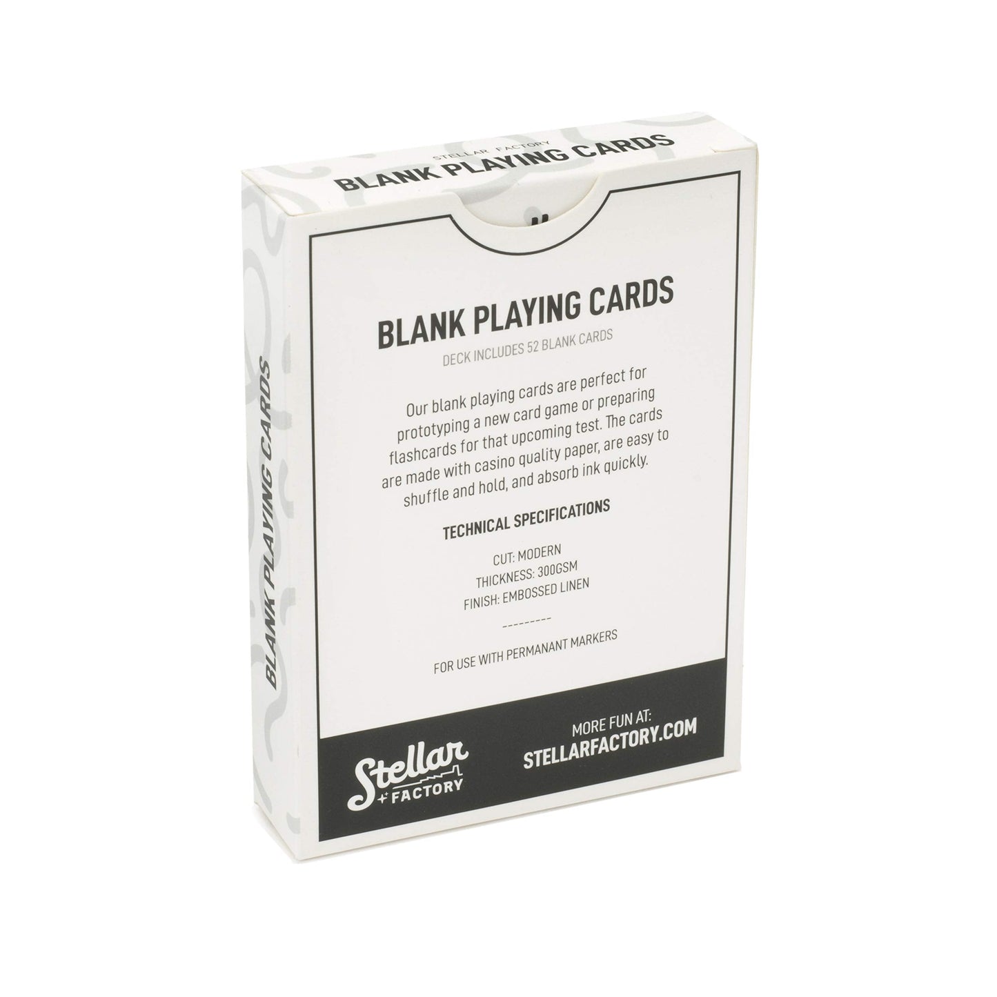 Stellar Factory Premium Blank Playing Cards (52 PCS) – Prototyping, Game Design, and Flashcards (1 Count)