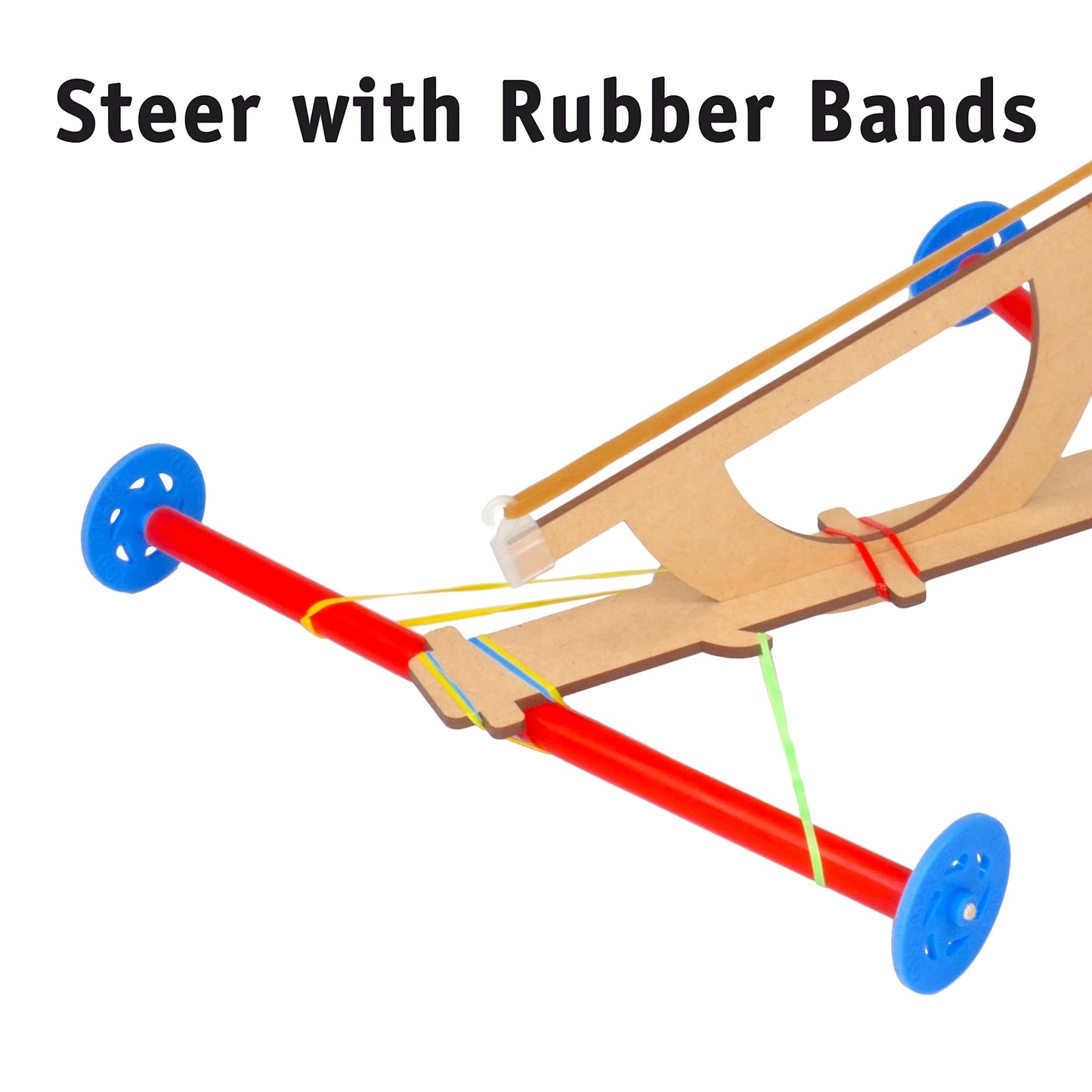 STEM Inventions Rubber Band Propeller Car Kit – 10 Pack DIY STEM Activity