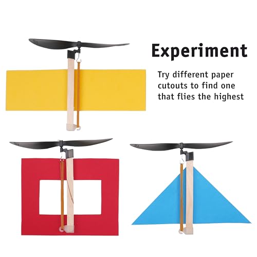 STEM Inventions Rubber Band Helicopter Kit – 10-Pack for Kids | DIY STEM Craft
