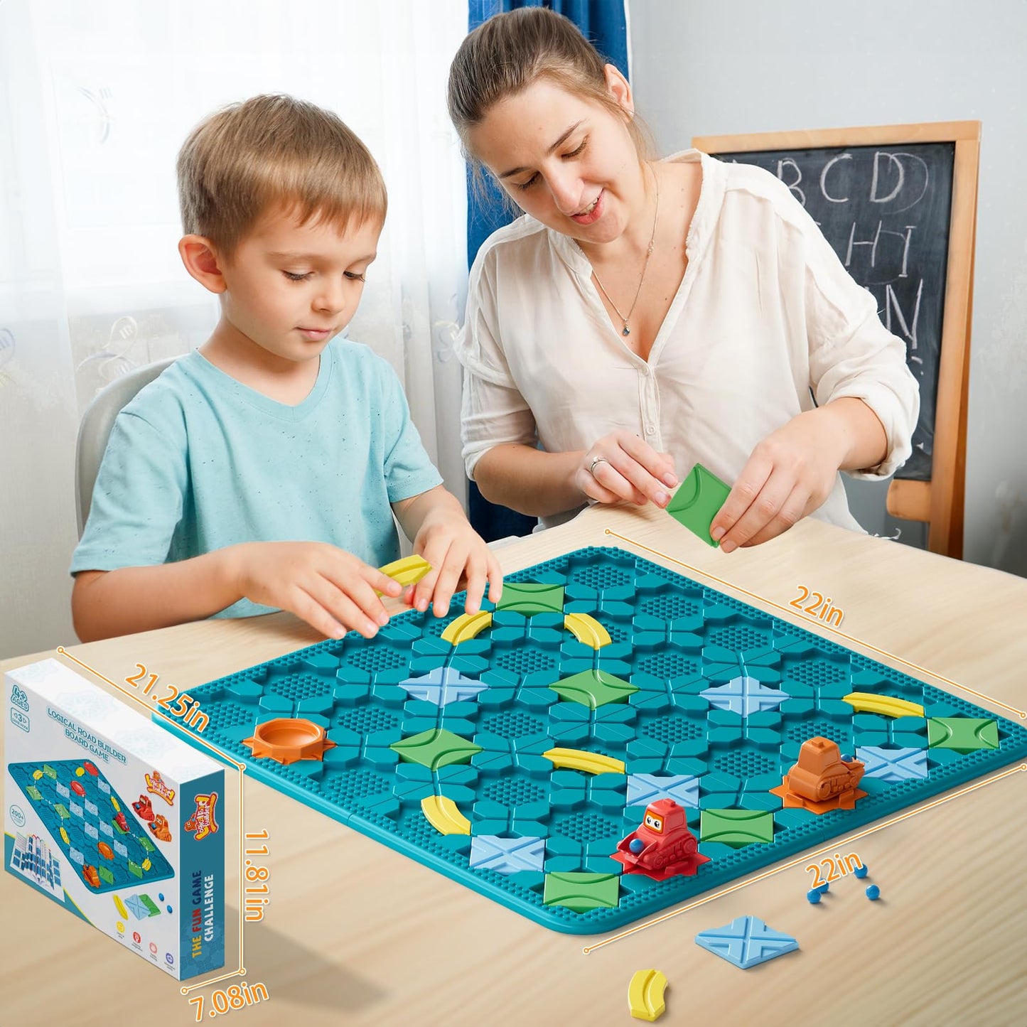 STEM MATCH Kids Board Games: 200+ Challenges, 4 Levels, Brain Puzzles for Ages 3-10