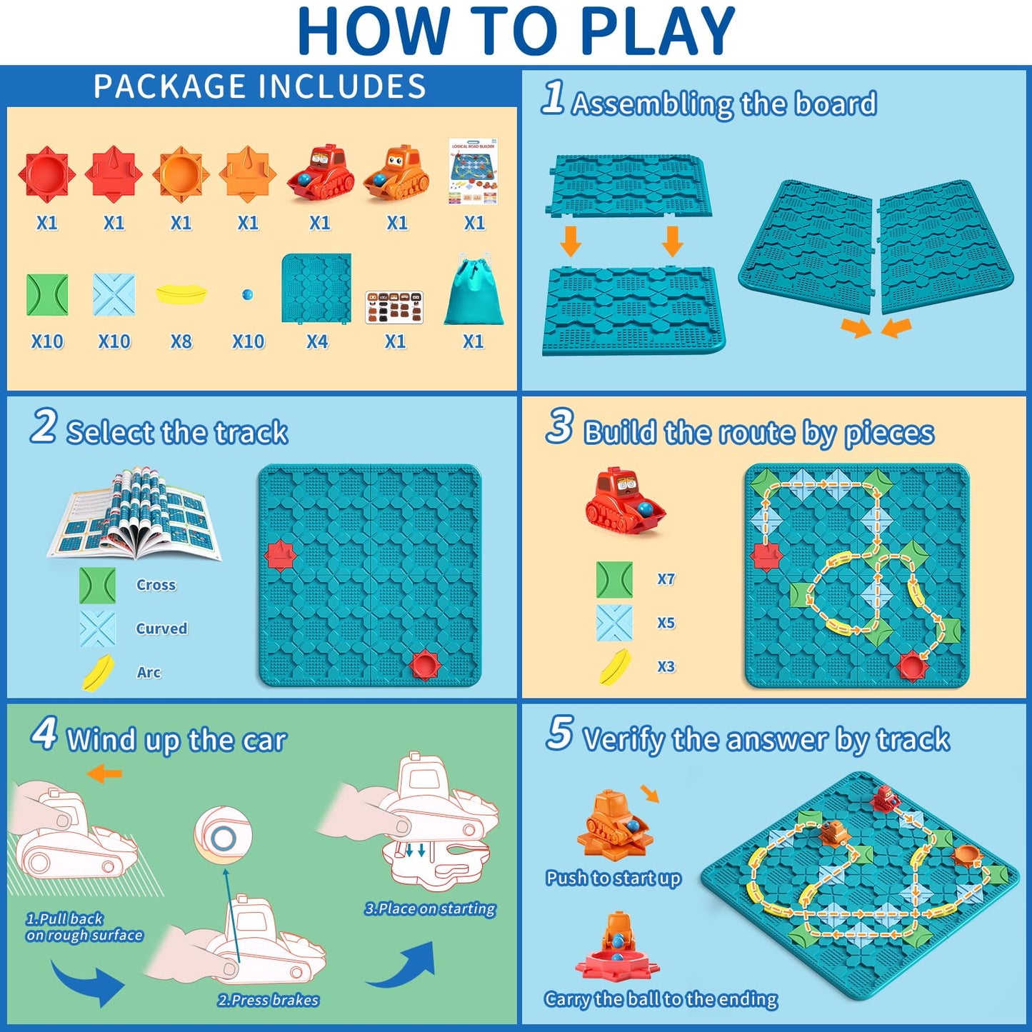 STEM MATCH Kids Board Games: 200+ Challenges, 4 Levels, Brain Puzzles for Ages 3-10