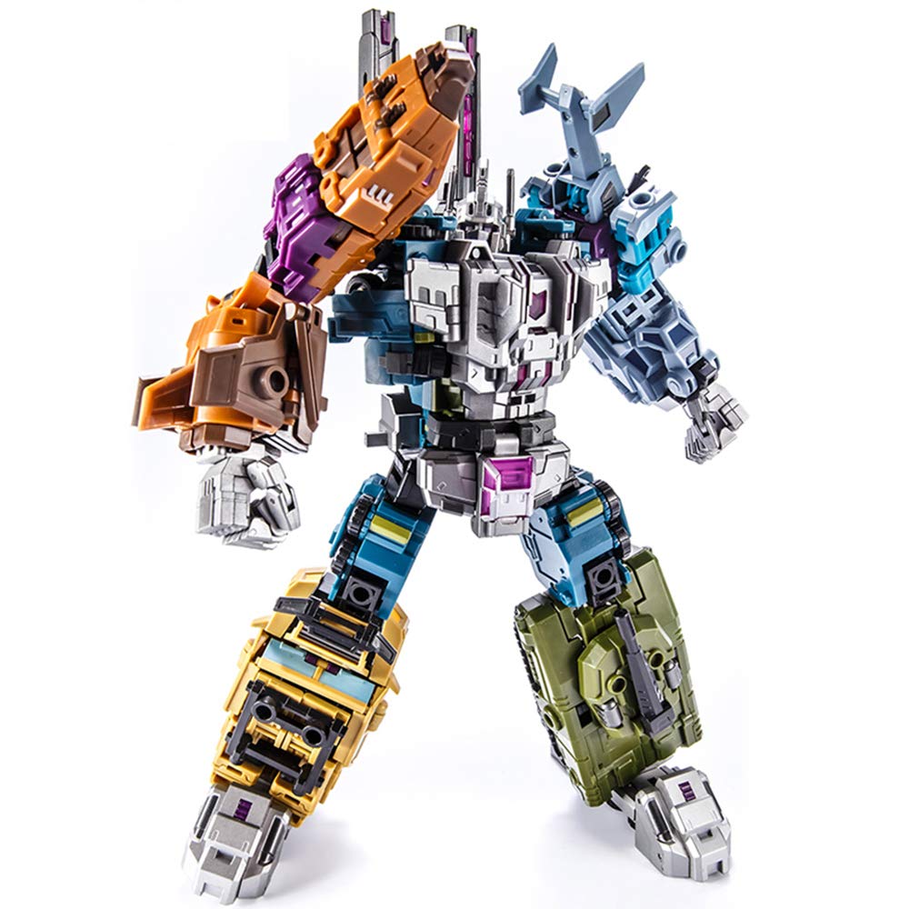 STENBEIGO 5-in-1 Deformation Toys Combiner Set – Small Scale Anime Robot Figure Gift