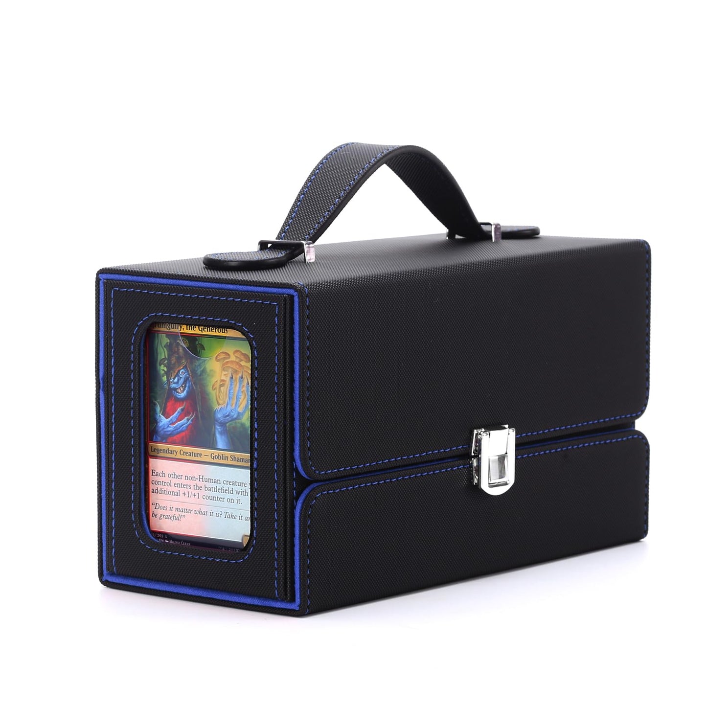 Stepane Commander Deck Box – 3-in-1 MTG Storage for 200+ Cards, Display Window & Handle