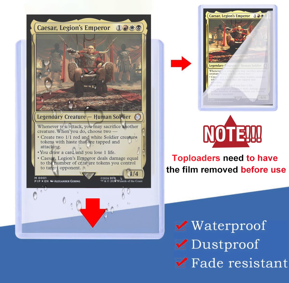 Stepane Commander Deck Box – 400+ Cards, 4 Removable Deck Cases, Display Windows