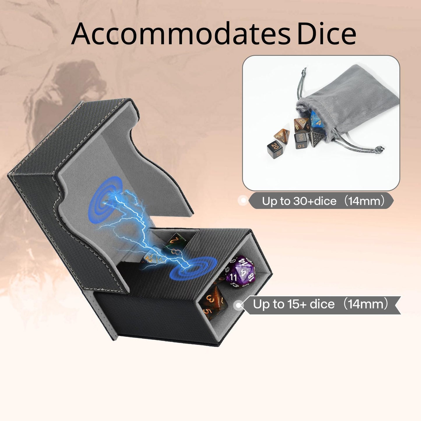 Stepane Dice Tower and Tray – Foldable 3-in-1 Dice Box for D&D & Tabletop RPGs