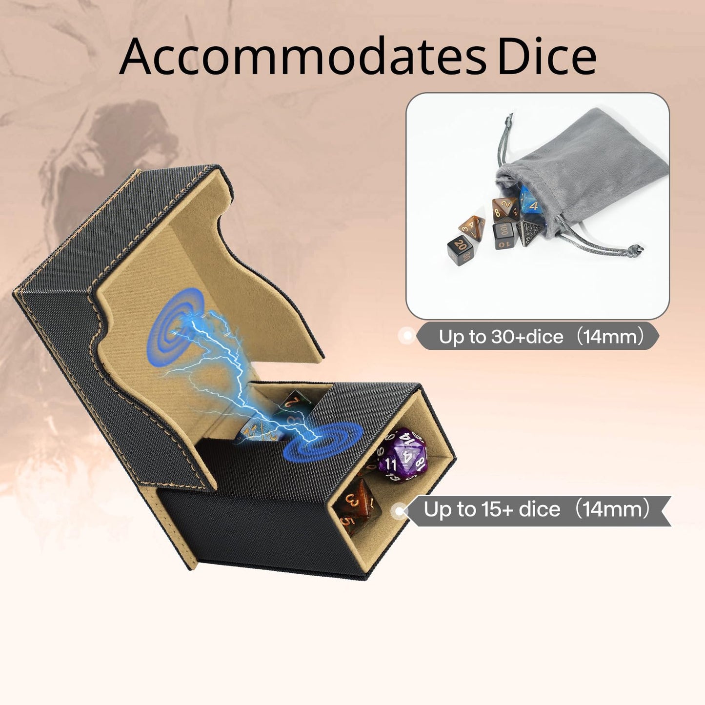 Stepane Dice Tower and Tray – Foldable Dice Box & Roller for D&D and Tabletop RPGs