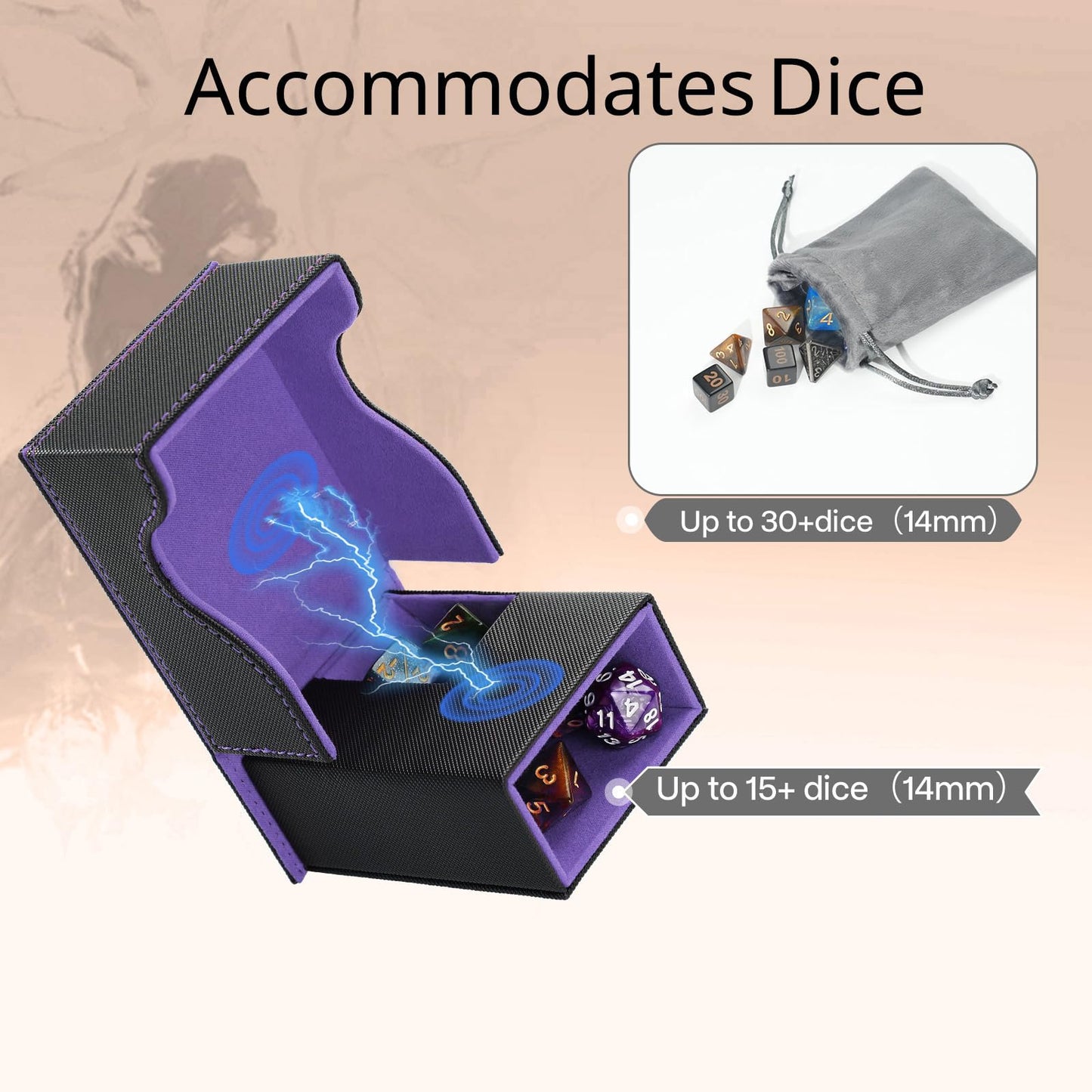 Stepane Dice Tower and Tray – Foldable Portable Dice Roller for D&D & Tabletop Games