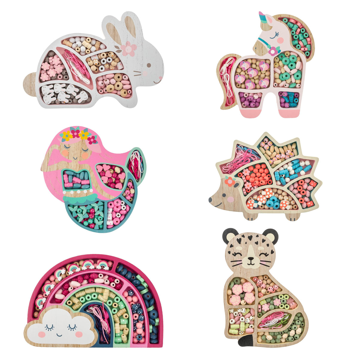 Stephen Joseph Bead Boutique Bunny – Creative Wood Bead Jewelry Kit for Kids