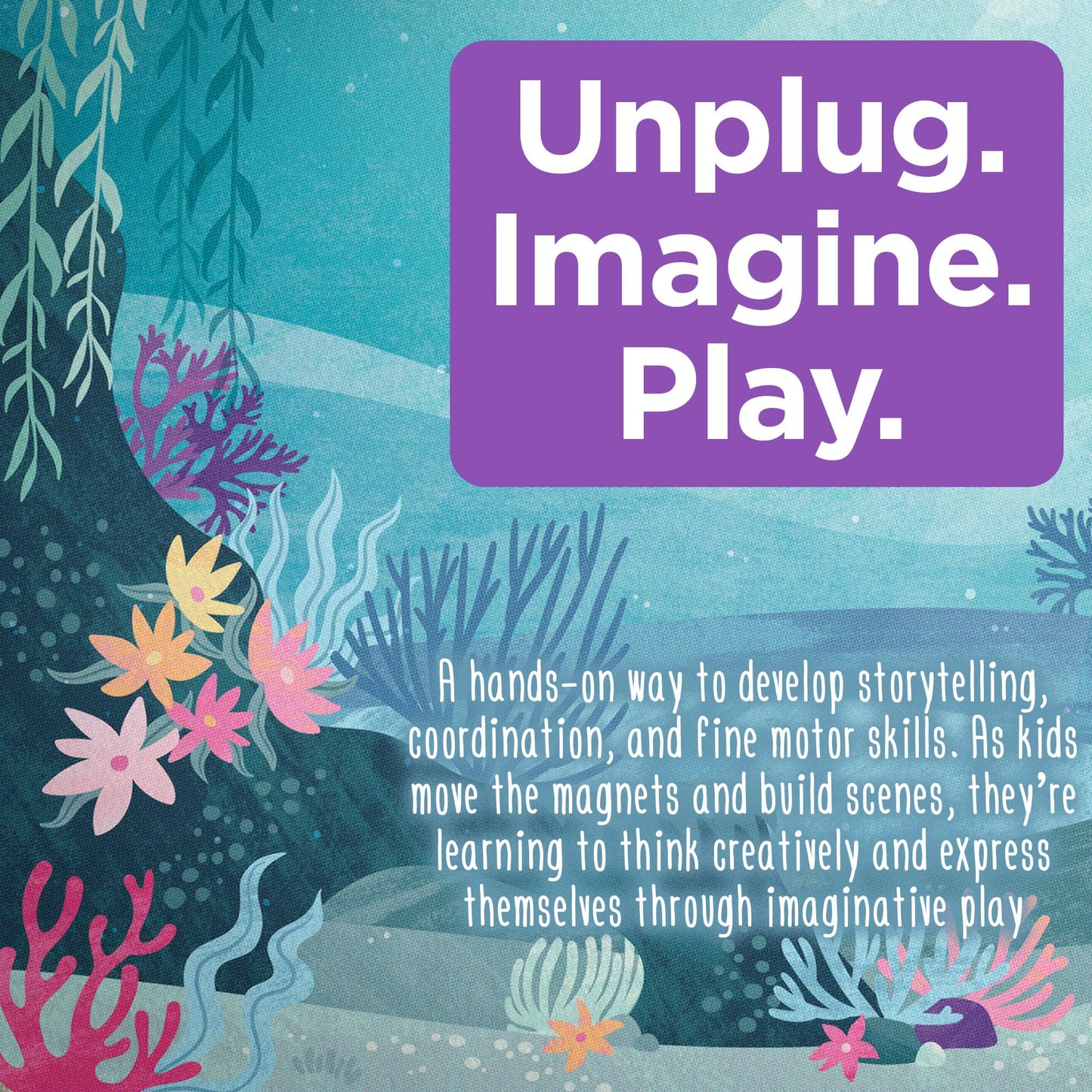 Stephen Joseph Kids Magnetic Scene with Drawer - On-The-Go Imaginative Play
