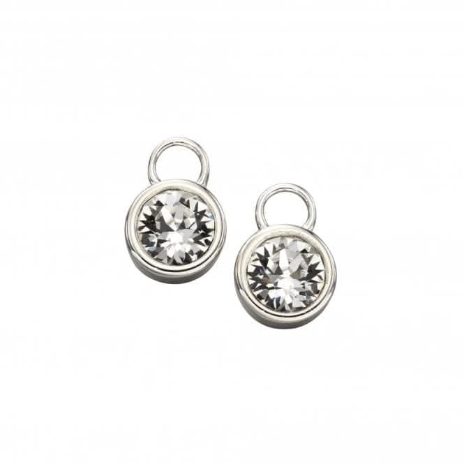 Sterling Silver April Crystal Swarovski Birthstone Charm Y2652