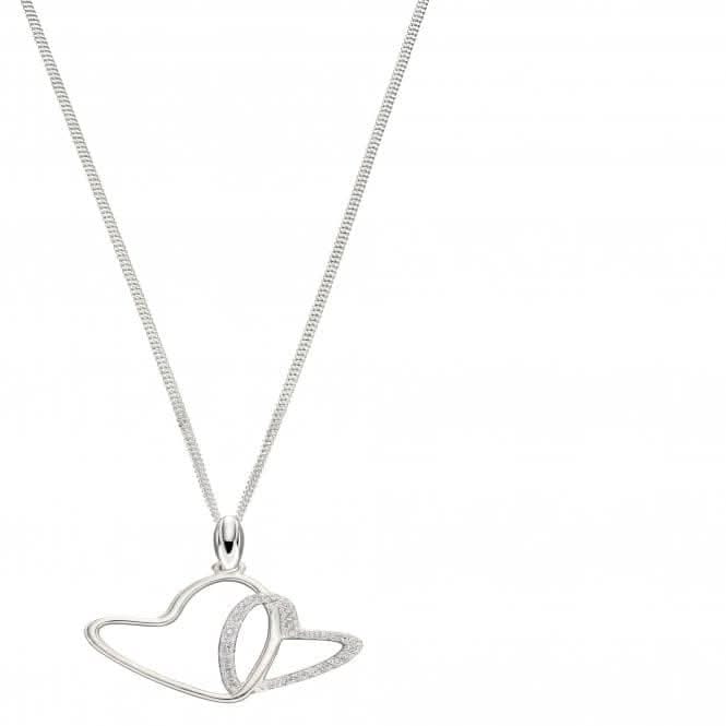 Sterling Silver Zirconia Heart Pendant P4841C
