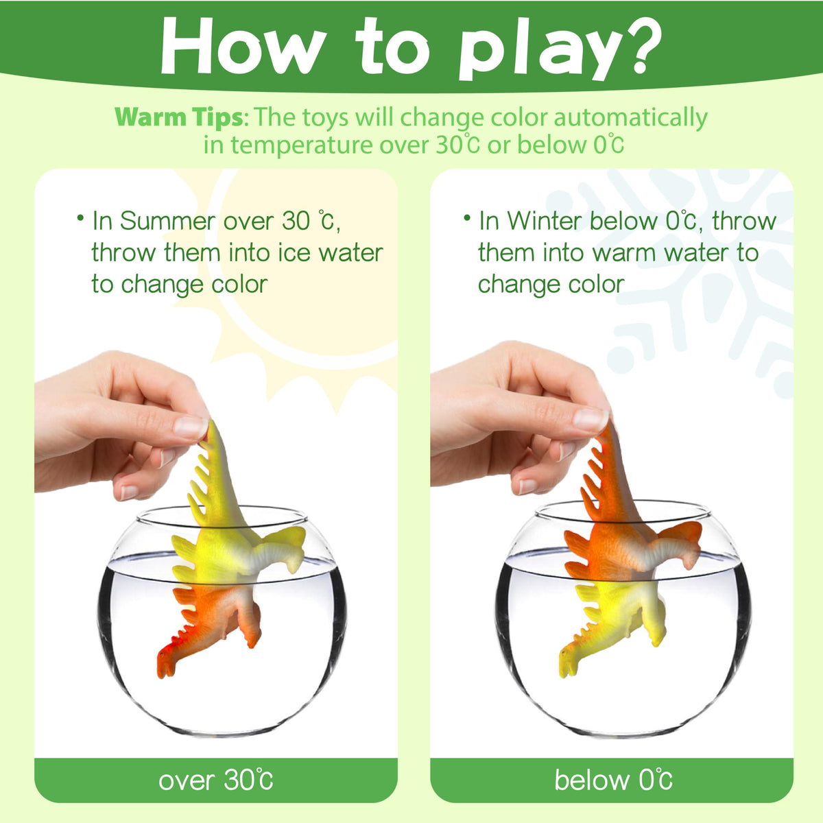 Sterofari Dinosaur Series – 16pc Thermochromic Bath Toys | Color-Changing Water Table Set